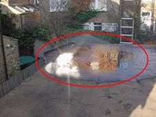 Leaks can be caused by ponding on a flat roof